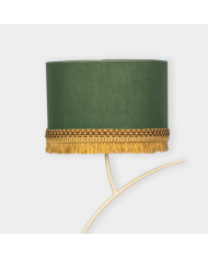 Lampara de sobremesa Diseño RAMA color beige. Pantalla congo 0902