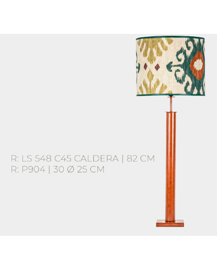 Lampara de sobremesa Diseño tubo liso C.45. Pantalla Zambia 03