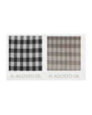 Lampara de pie tubo liso R.25. Pantalla agosto-fleco yute