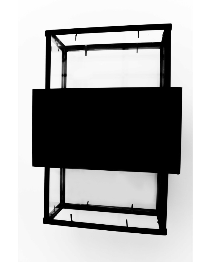 Aplique 2 luces Mod. Franja chapa con cristal