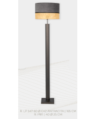 Lampara de pie diseño tubo C.20 Rectángulo