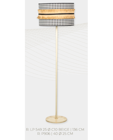 Lampara de pie tubo liso R.25