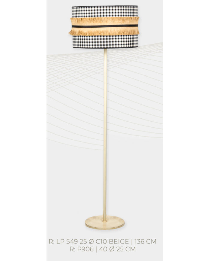 Lampara de pie tubo liso R.25